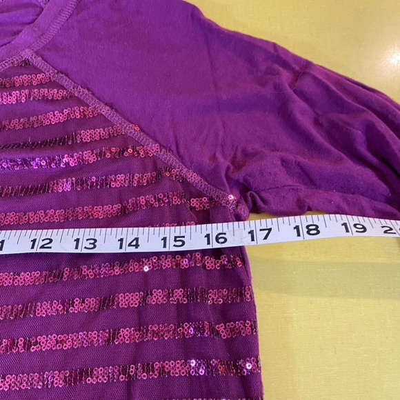 Daytrip XS Striped Sequin magenta Fuchsia tunic top beautiful and comfy too EUC - Picture 5 of 8